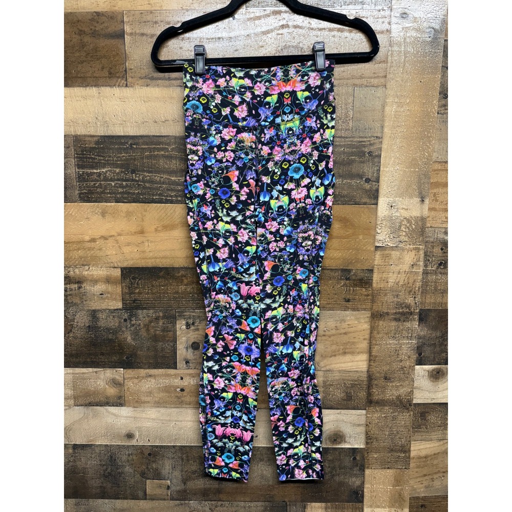 Lululemon High Rise Floral Print Leggings Multi‎ Color Black Athletic Yoga Pants